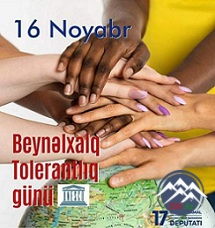 16 Noyabr Beynəlxalq Tolerantlıq Günüdür